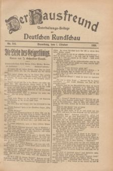 Der Hausfreund : Unterhaltungs-Beilage zur Deutschen Rundschau. 1928, Nr. 218 (7 October)