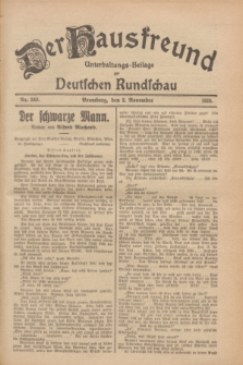 Der Hausfreund : Unterhaltungs-Beilage zur Deutschen Rundschau. 1928, Nr. 240 (3 November)