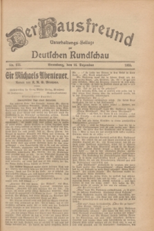 Der Hausfreund : Unterhaltungs-Beilage zur Deutschen Rundschau. 1928, Nr. 275 (16 Dezember)