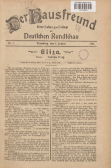 Der Hausfreund : Unterhaltungs-Beilage zur Deutschen Rundschau. 1929, Nr. 1 (1 Januar)
