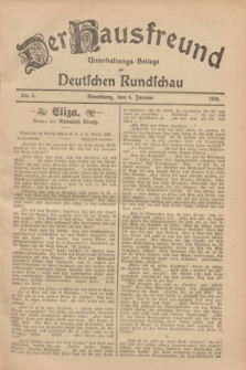 Der Hausfreund : Unterhaltungs-Beilage zur Deutschen Rundschau. 1929, Nr. 5 (6 Januar)