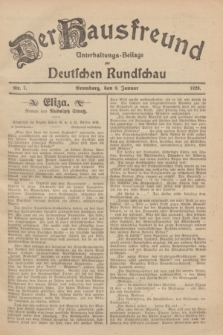 Der Hausfreund : Unterhaltungs-Beilage zur Deutschen Rundschau. 1929, Nr. 7 (9 Januar)