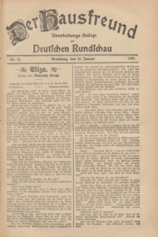 Der Hausfreund : Unterhaltungs-Beilage zur Deutschen Rundschau. 1929, Nr. 13 (16 Januar)