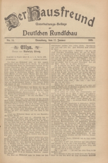 Der Hausfreund : Unterhaltungs-Beilage zur Deutschen Rundschau. 1929, Nr. 14 (17 Januar)