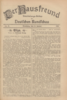 Der Hausfreund : Unterhaltungs-Beilage zur Deutschen Rundschau. 1929, Nr. 16 (19 Januar)