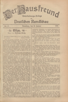 Der Hausfreund : Unterhaltungs-Beilage zur Deutschen Rundschau. 1929, Nr. 17 (20 Januar)