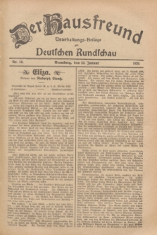 Der Hausfreund : Unterhaltungs-Beilage zur Deutschen Rundschau. 1929, Nr. 19 (23 Januar)