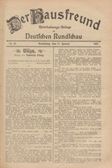 Der Hausfreund : Unterhaltungs-Beilage zur Deutschen Rundschau. 1929, Nr. 23 (27 Januar)