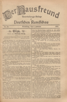Der Hausfreund : Unterhaltungs-Beilage zur Deutschen Rundschau. 1929, Nr. 28 (2 Februar)