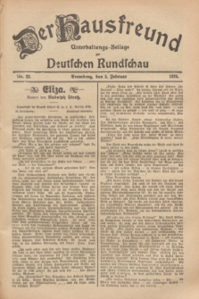 Der Hausfreund : Unterhaltungs-Beilage zur Deutschen Rundschau. 1929, Nr. 29 (5 Februar)