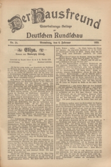 Der Hausfreund : Unterhaltungs-Beilage zur Deutschen Rundschau. 1929, Nr. 30 (6 Februar)