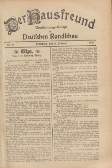 Der Hausfreund : Unterhaltungs-Beilage zur Deutschen Rundschau. 1929, Nr. 34 (10 Februar)