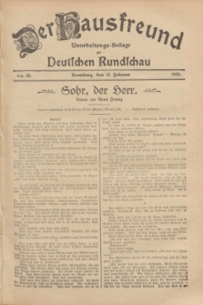 Der Hausfreund : Unterhaltungs-Beilage zur Deutschen Rundschau. 1929, Nr. 35 (12 Februar)