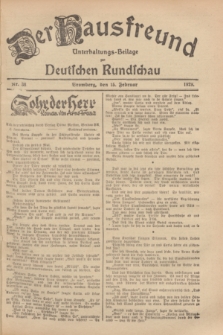Der Hausfreund : Unterhaltungs-Beilage zur Deutschen Rundschau. 1929, Nr. 38 (15 Februar)