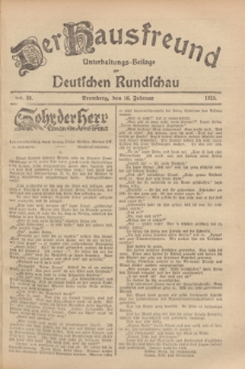 Der Hausfreund : Unterhaltungs-Beilage zur Deutschen Rundschau. 1929, Nr. 39 (16 Februar)