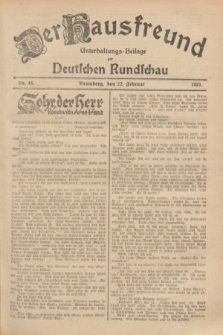 Der Hausfreund : Unterhaltungs-Beilage zur Deutschen Rundschau. 1929, Nr. 44 (22 Februar)