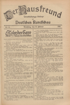 Der Hausfreund : Unterhaltungs-Beilage zur Deutschen Rundschau. 1929, Nr. 45 (23 Februar)