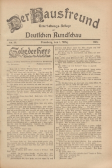 Der Hausfreund : Unterhaltungs-Beilage zur Deutschen Rundschau. 1929, Nr. 50 (1 März)