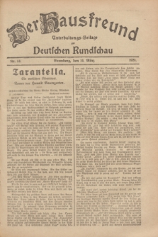 Der Hausfreund : Unterhaltungs-Beilage zur Deutschen Rundschau. 1929, Nr. 58 (10 März)