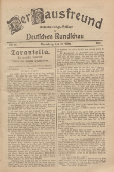 Der Hausfreund : Unterhaltungs-Beilage zur Deutschen Rundschau. 1929, Nr. 65 (19 März)