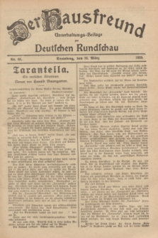 Der Hausfreund : Unterhaltungs-Beilage zur Deutschen Rundschau. 1929, Nr. 66 (20 März)