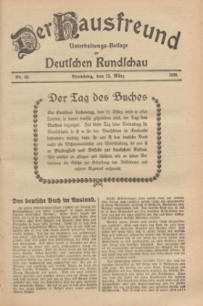 Der Hausfreund : Unterhaltungs-Beilage zur Deutschen Rundschau. 1929, Nr. 68 (22 März)
