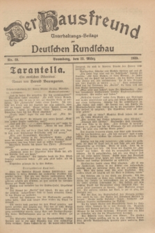 Der Hausfreund : Unterhaltungs-Beilage zur Deutschen Rundschau. 1929, Nr. 69 (23 März)