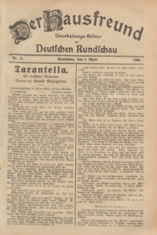 Der Hausfreund : Unterhaltungs-Beilage zur Deutschen Rundschau. 1929, Nr. 76 (3 April)