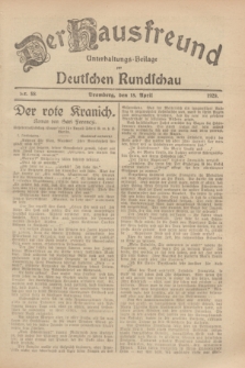 Der Hausfreund : Unterhaltungs-Beilage zur Deutschen Rundschau. 1929, Nr. 88 (18 April)