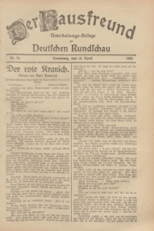 Der Hausfreund : Unterhaltungs-Beilage zur Deutschen Rundschau. 1929, Nr. 89 (19 April)