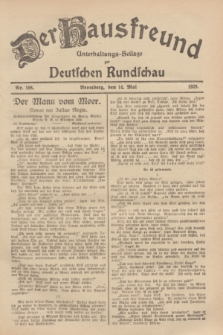 Der Hausfreund : Unterhaltungs-Beilage zur Deutschen Rundschau. 1929, Nr. 108 (14 Mai)