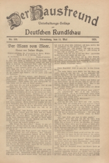 Der Hausfreund : Unterhaltungs-Beilage zur Deutschen Rundschau. 1929, Nr. 109 (15 Mai)