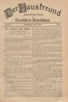 Der Hausfreund : Unterhaltungs-Beilage zur Deutschen Rundschau. 1929, Nr. 112 (18 Mai)