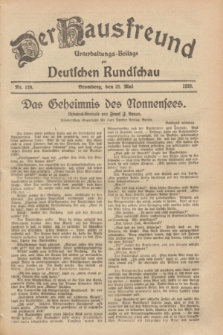 Der Hausfreund : Unterhaltungs-Beilage zur Deutschen Rundschau. 1929, Nr. 120 (29 Mai)