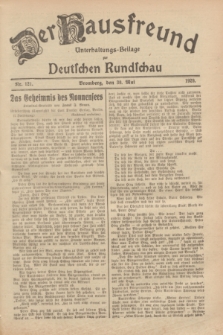 Der Hausfreund : Unterhaltungs-Beilage zur Deutschen Rundschau. 1929, Nr. 121 (30 Mai)