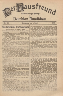 Der Hausfreund : Unterhaltungs-Beilage zur Deutschen Rundschau. 1929, Nr. 122 (1 Juni)