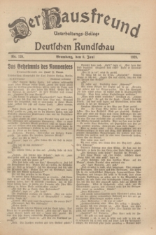 Der Hausfreund : Unterhaltungs-Beilage zur Deutschen Rundschau. 1929, Nr. 128 (8 Juni)