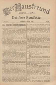 Der Hausfreund : Unterhaltungs-Beilage zur Deutschen Rundschau. 1929, Nr. 129 (9 Juni)