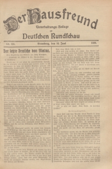 Der Hausfreund : Unterhaltungs-Beilage zur Deutschen Rundschau. 1929, Nr. 135 (16 Juni)