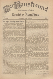 Der Hausfreund : Unterhaltungs-Beilage zur Deutschen Rundschau. 1929, Nr. 137 (19 Juni)