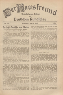 Der Hausfreund : Unterhaltungs-Beilage zur Deutschen Rundschau. 1929, Nr. 140 (22 Juni)