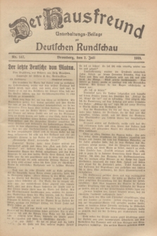 Der Hausfreund : Unterhaltungs-Beilage zur Deutschen Rundschau. 1929, Nr. 147 (2 Juli)