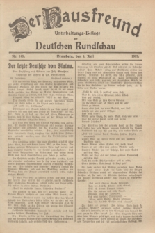 Der Hausfreund : Unterhaltungs-Beilage zur Deutschen Rundschau. 1929, Nr. 149 (4 Juli)