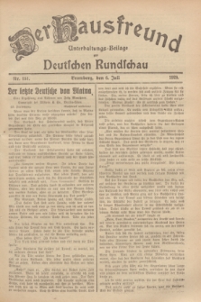 Der Hausfreund : Unterhaltungs-Beilage zur Deutschen Rundschau. 1929, Nr. 151 (6 Juli)