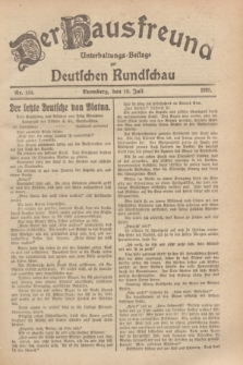 Der Hausfreund : Unterhaltungs-Beilage zur Deutschen Rundschau. 1929, Nr. 154 (10 Juli)