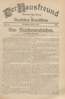 Der Hausfreund : Unterhaltungs-Beilage zur Deutschen Rundschau. 1929, Nr. 156 (12 Juli)