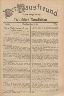 Der Hausfreund : Unterhaltungs-Beilage zur Deutschen Rundschau. 1929, Nr. 158 (14 Juli)