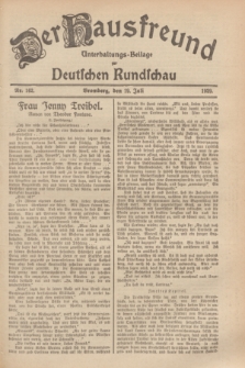 Der Hausfreund : Unterhaltungs-Beilage zur Deutschen Rundschau. 1929, Nr. 162 (19 Juli)