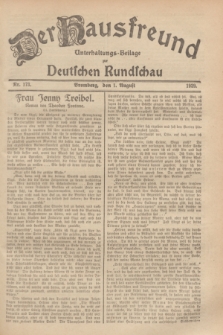 Der Hausfreund : Unterhaltungs-Beilage zur Deutschen Rundschau. 1929, Nr. 173 (1 August)