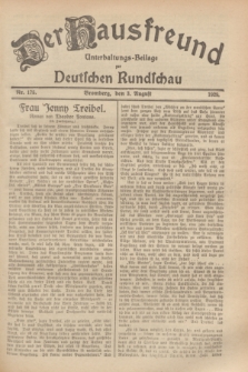 Der Hausfreund : Unterhaltungs-Beilage zur Deutschen Rundschau. 1929, Nr. 175 (3 August)